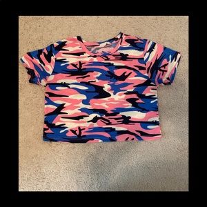 Pink camo top